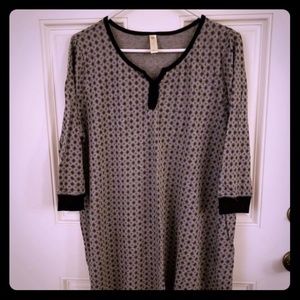 Gray & Black nightshirt.